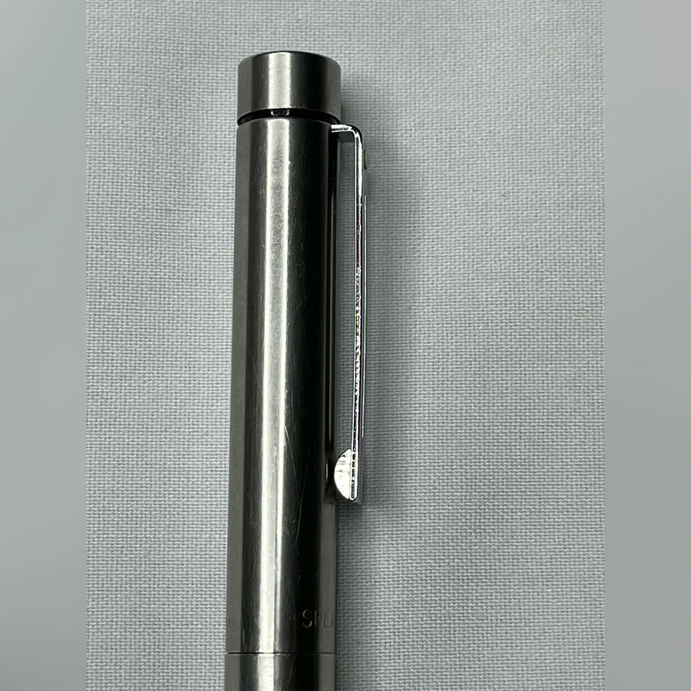 Vintage Sheaffer Targa Brushed Chrome Fountain Pen Steel Medium Nib